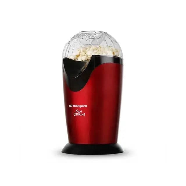 Orbegozo PA 4300 - Palomitero portátil, sin aceite, funcionamiento rápido, cazo medidor, 1000 W, Rojo Metalizado