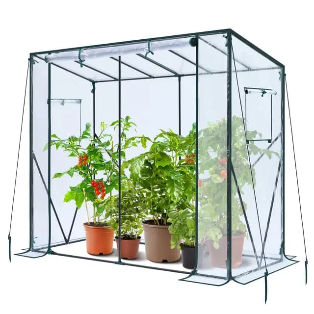 Ohuhu Invernadero para tomates con cubierta de PVC y más lejos, 200 x 77 x 170 cm, invernadero pequeño, resistente al invierno, para un crecimiento óptimo de las plantas