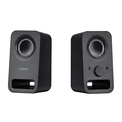 Logitech Z150 Sistema de Altavoces Compacto, Entrada Audio 3.5 mm, Controles Intregados, Toma Auriculares, Enchufe EU, Ordenador/Smartphone/Tablet/Reproductor de Música, Negro