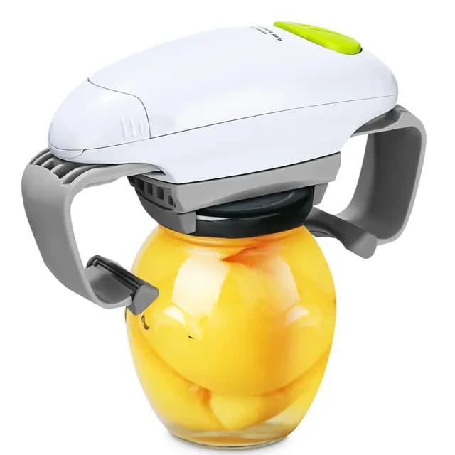 Abrelatas eléctrico profesional para cocineros y personas mayores, abridor de latas automático con borde suave, apertura sin esfuerzo de latas y tarros, abrelatas artritis, accesorios de cocina