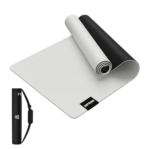 HAPBEAR Esterilla Yoga Grande, 183×76cm×5mm, con Correas de Velcro y Bolsa de Transporte, Antideslizante Colchoneta Deporte Fitness, Yoga Mat en Casa para Mujeres y Hombres – Imagen 1