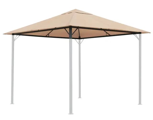 QUICK STAR Techo de Repuesto para Gazebo de jardín 3x3m Beige