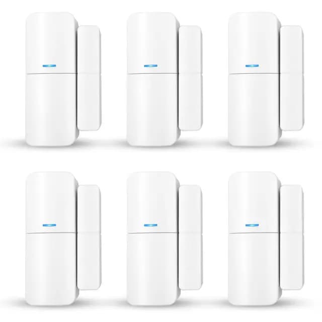 AGSHOME Sensor WiFi para Puertas y Ventanas (Pack de 6) Conexión App para Proteger su hogar, Necesita Estar Conectado a la Unidad Principal, no se Puede Utilizar Solo