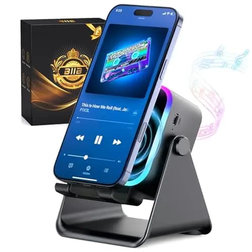 BIIB Altavoz Bluetooth Portátil con Soporte para Teléfono