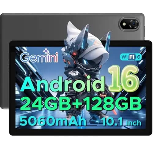 U10 Tablet 10 Pulgadas, 24GB+128GB/2TB, Tablet Android 16 Gemini AI, Pantalla HD IPS, Procesador 2.0GHz, 5060mAh, WiFi 6/Certificación TÜV/Widevine L1 Tablets Baratas Y Buenas,3.5mm Audio Jack/Face ID