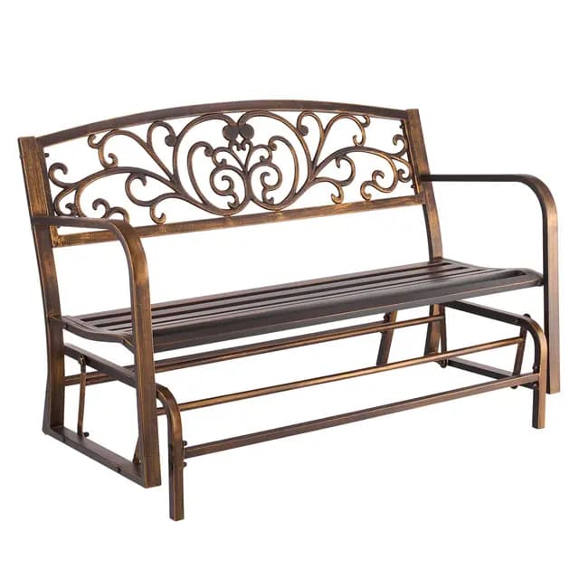 VEVOR Banco de Jardín Metal 127 cm Bronce Antiguo