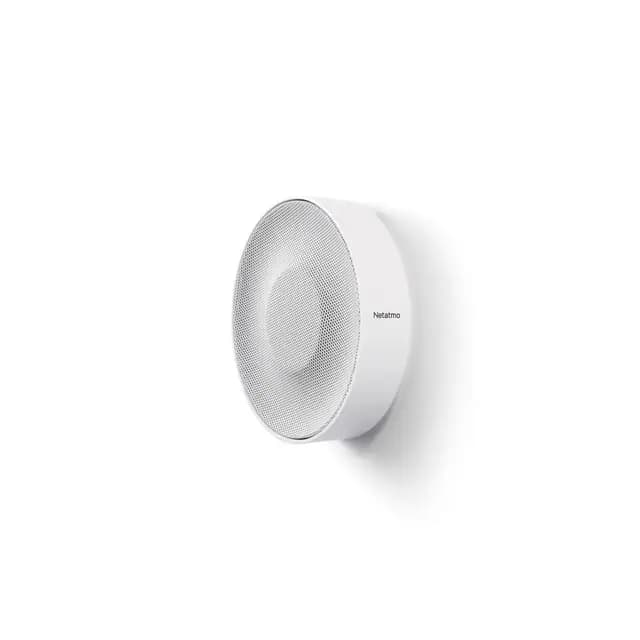 Netatmo Sirena Inteligente para Interior, Inalámbrica, Wi-Fi, 110 dB, Activación/Desactivación Automática, Sin Suscripción, Alimentación con Batería, Accesorio - NIS01-EU
