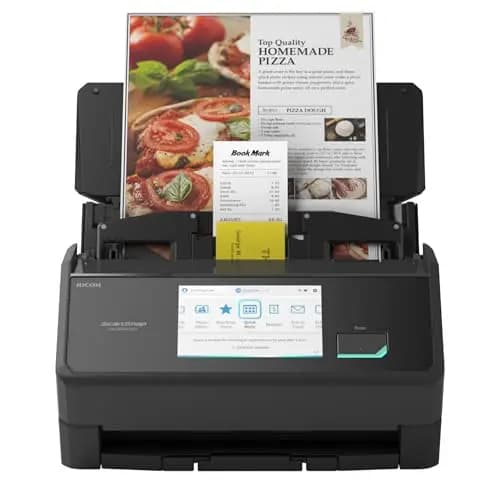 ScanSnap iX2500 Negro - Escáner dúplex 45 ppm/90 ipm, ADF 100 Hojas, 600 dpi, Pantalla táctil 5 Pulgadas, conectividad Wi-Fi-Bluetooth-USB
