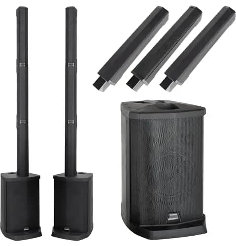 McGrey E-208LA Conjunto de Altavoces estéreo de Sistema PA Line Array de Columna Activo