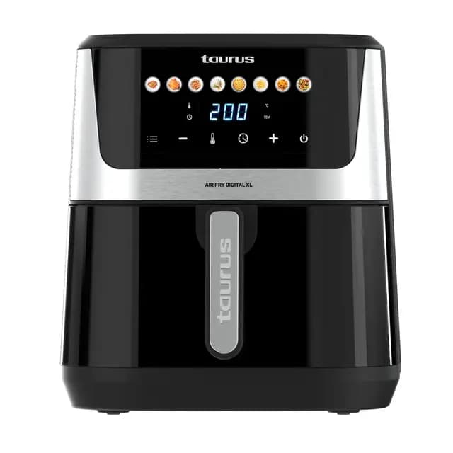 Taurus – Freidora aire Air Fry Digital XL | 1700W | 8L | 8 Programas | Pantalla táctil | Avisador Acústico | Cocción Uniforme | Libre BPA y PFOA | Asa toque frío | Recetario online – Imagen 1