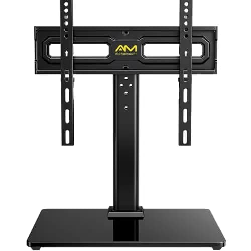 Soporte Giratorio para TV Sobremesa Universal para TV de LCD LED OLED de 24-60 Pulgadas - Soporte Pie de Altura Ajustable, Máxima de 45kg, VESA Máx. de 400x400 mm