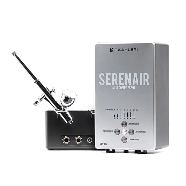 Kit de aerógrafo Gaahleri, Serie Ambition GTS-06, aerógrafo y compresor de aire con control de aire