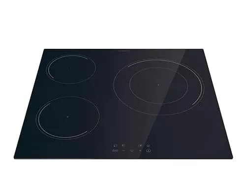 Candy CI633CBB1 Placa Inducción, 3 Zonas, Paellero 28CM, 60CM, 9 Niveles de Potencia, 7,2KW, Mandos Centrales, Indicador de Calor, Bloqueo Infantil, Alerta Sobrecalentamiento y Derrames, Negro