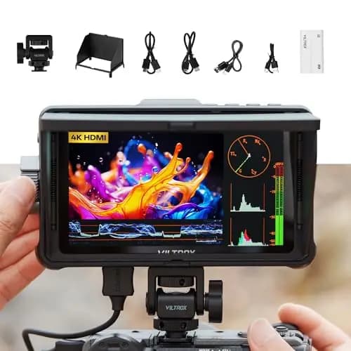 VILTROX DC-550 Pro II 5,5" Monitor de Campo para Cámara de Pantalla Táctil, 1400 nits DSLR Monitor con HDMI 4K, Función piel de Cebolla, Control de Cámara USB/Wi-Fi, LUT 3D, Visera Solar y Batería – Imagen 1