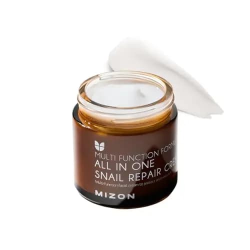 [Mizon] Crema Reparadora con Baba de Caracol (75g) humectante facial con extracto de mucina de caracol, crema de recuperación, cosmético coreano todo en uno, cuidado de arrugas y manchas
