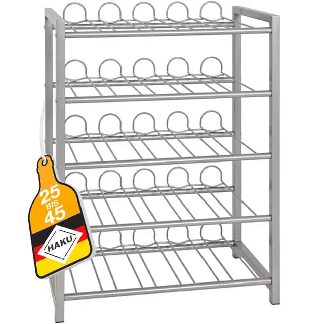 HAKU Botellero Aluminio, Metal, Metal - Dim.: AN 54 cm x AL 76 cm x P 31 cm, Estilo: Moderno