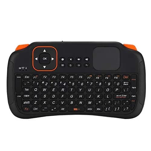 Mini Teclado Inalámbrico 2.4G con Panel Táctil, Controlador de Teclado Inalámbrico Portátil con Control Remoto del Receptor USB para Teléfono Inteligente / Tableta / Computadora Portátil / Smart TV /