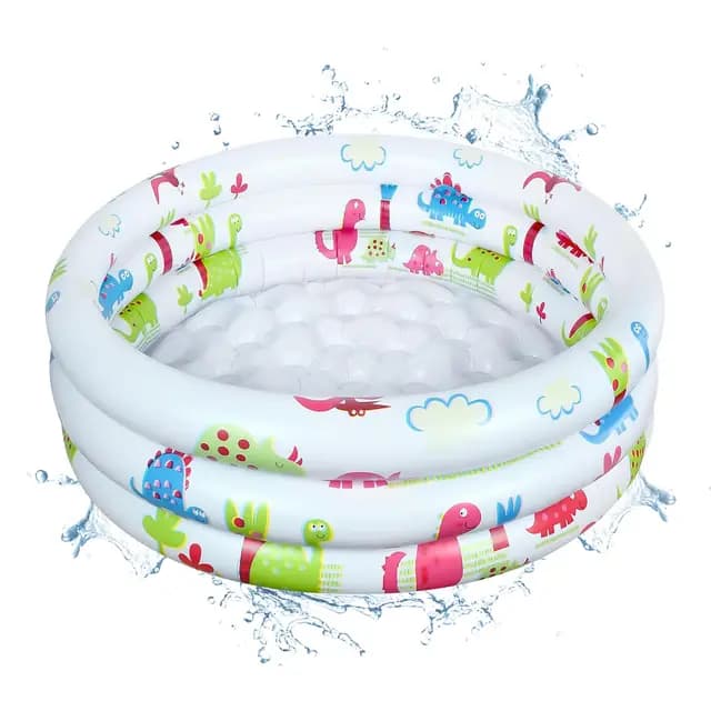 Piscina Hinchable Infantil, Piscinas para Bebe, Piscina Inflable Niños, Piscina Redonda Hnchable 3 Anillos, Piscina Hinchable Pequeña de 90cm, para Jardín Interior al Aire Libre