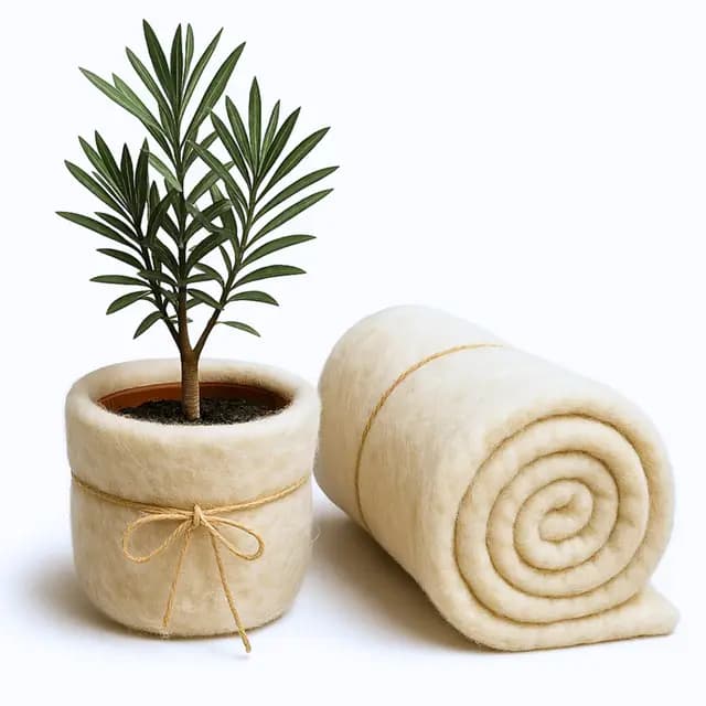 UNIGARDIA Alfombra de lana de oveja ecológica de 50 x 500 cm, 350 g/m², protección invernal de lana de oveja para plantas, 100% lana de oveja orgánica, fieltro de invierno para plantas en macetas