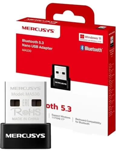 Mercusys MA530 – Adaptador USB Nano Bluetooth 5.4 – Conexión inalámbrica para PC/portátil, Soporte hasta 7 Dispositivos, Compatible Windows 11/10/8.1/7