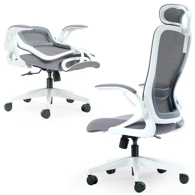 Tervo Modelo U | Silla de Oficina Plegable para Espacios Pequeños | Silla de Juego para Adultos y Niños | Silla de Ordenador de Malla Ergonómica para Dormitorio