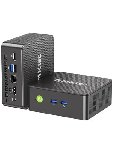 GMKtec Mini PC Intel 12.Gen N95 (Turbo 3,4 GHz), 8 GB RAM 2666 MHz + 256 GB M.2 SSD Computadora de Escritorio, 3X USB 3.2, Doble Salida HDMI 4K@60Hz/WiFi 5 BT5.0/RJ45 Ethernet Nucbox G3S