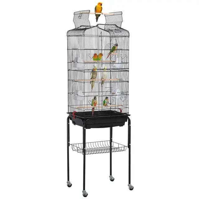 Yaheetech Jaula para Pájaros Jaula de Aves Canarios 46 x 35,5 x 162 cm
