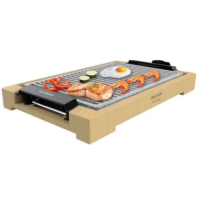 cecotec tasty&grill 2000 bamboo plancha – Imagen 1