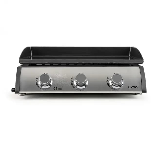 Livoo plancha gas 7.5kw placa acero esmaltado 61x38cm doc277