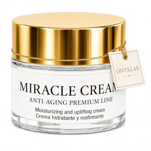Crema Facial Miracle 40+ Efecto Lifting Inmediato y Tensor con Ácido Hialurónico, Péptidos y Manteca de Karité – Reafirmante e Hidratante, Antiedad Día y Noche, 50 ml, Hecho en España