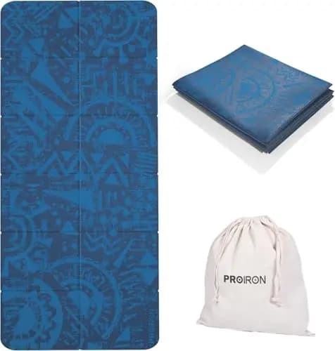 PROIRON Esterilla Yoga Plegable, Colchoneta de Yoga PVC Antideslizante 2MM de Grosor Fácil de Doblar para Fitness Yoga Ejercicio Pilates Deportes, 173x61CM