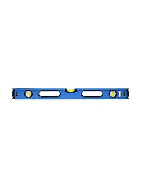 Högert Technik - Nivel Burbuja de 120 cm, Cuenta con 3 Burbujas 0 ° / 45 ° / 90 °, Nivel de Aluminio, Tapas de Extremo Amortiguadoras, Nivel de Burbuja - Tamaño 120×5.65×2.1 cm, HT4M012