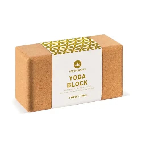 Lotuscrafts Supra Grip - Ladrillo de corcho para yoga, hecho ecológico, corcho natural de Portugal, bloque de yoga, bloque de yoga, ladrillo de yoga