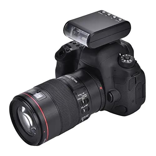 Topiky Luz de Flash de Mini cámara, Accesorio de fotografía portátil con Montura de Zapata en la cámara y Flash Esclavo, Sensor de pre-Flash automático, para videocámara con cámara Digital