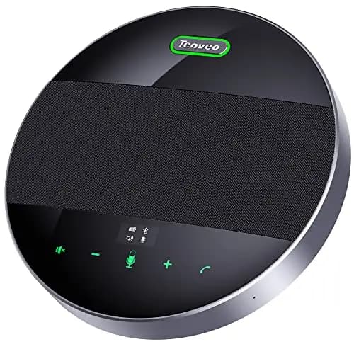 Tenveo Bluetooth Conference Speaker con micrófono USB portátil Speaker Elimina Ruido Conferencia teléfono 360 ° Recogida de Trabajo con Skype microteams para Home Office M5