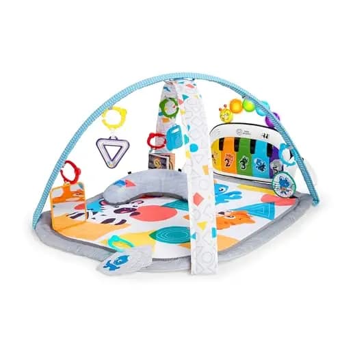 Baby Einstein, Gimansio de Actividades Musical para bebés 4en1 Kickin' Tunes con Piano, 70+ Sonidos, 25+ min de música y Luces, Arco de Juego, 7 Juguetes extraíbles, 4 Idiomas, Desde recién Nacido