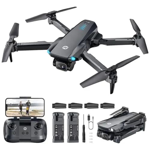 Dron plegable Holy Stone HS290 con cámara FPV HD de 1080P, cuadricóptero RC con flujo óptico, control por aplicación, 3 velocidades, 2 baterías modulares, regalo de juguete cristiano para niños, C0