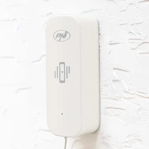 PNI SafeHouse HS501 Sensor de vibración con Wi-Fi, Compatible con la aplicación Tuya, Fuente de alimentación de 3 V