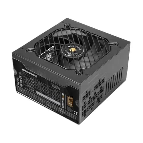 Mars Gaming MPB750SIM, Fuente Alimentación Full Modular ATX 750W, 7 Años Garantía, 80Plus Bronze 230V EU, 90% Eficiencia, Ventilador SI Extreme Silence 140mm, Tecnologías AI2-RPM, DC-DC y SMD, Negro