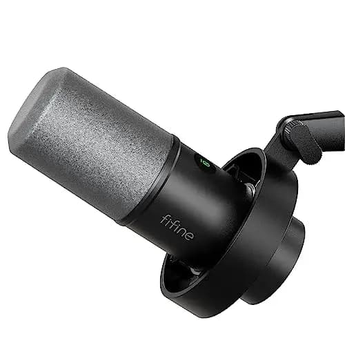 FIFINE XLR Studio Micrófono Dinámico de Podcast, RGB Gaming Micrófono USB per Ordenador PS4 PS5, para Podcast Estudio Streaming Podcasting Grabación – Imagen 1