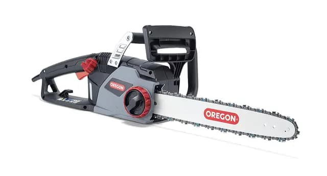 Oregon Motosierra Eléctrica con Cable 2400W, Espada 40cm, Cadena ControlCut, Bajo Retroceso, Lubricación Automática, Ligera y Silenciosa, Garantía 3 Años (CS1400)