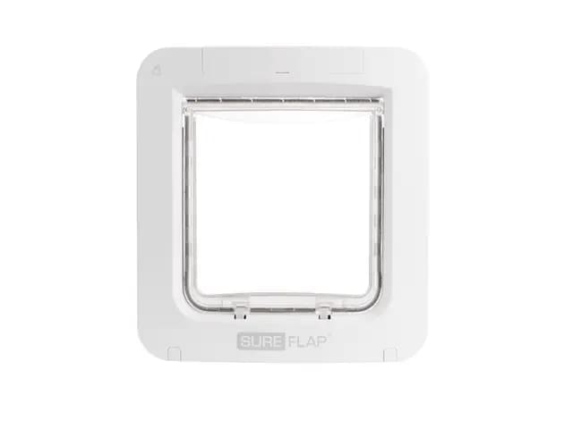 Puerta de Mascotas SureFlap Connect Sure Petcare, Lector de Microchip y Placas de identificación RFID; aplicación móvil y hub; Necesita 4 Pilas C (no Incluidas); Puertas, Ventanas y Paredes; Blanca.