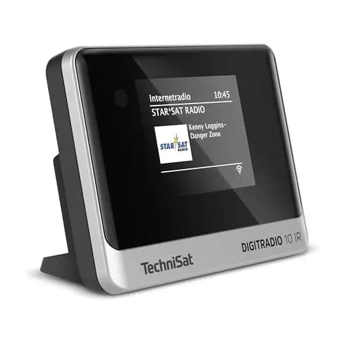 TechniSat DIGITRADIO 10 IR - DAB+ y Adaptador de Radio por Internet (WLAN, Pantalla a Color, Bluetooth, Mando a Distancia, Despertador, Idóneo para Actualizar los Sistemas Hi-Fi Existentes) Negro/Plat