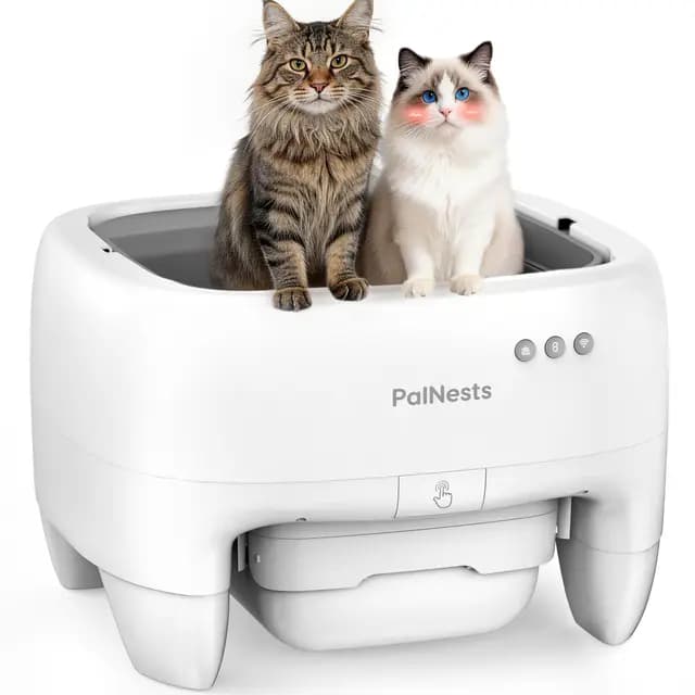Arenero Gatos Autolimpiable, Seguridad Antipellizcos, Entrada Superior Abierto para Gatos Grandes y Múltiples, Control APP, Desodorización, Inodoro Inteligente para Gato Extra Grandes, Blanco