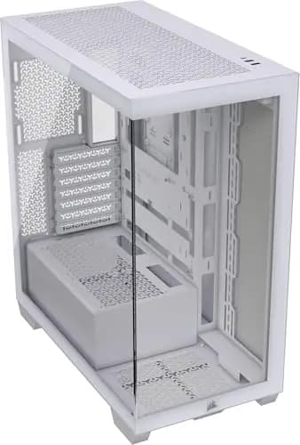 CORSAIR 3500X Media-Torre ATX Caja de PC - Cristal Templado Panorámico - Conexión Inversa Compatible con Placa Base - Sin Ventiladores Incluidos - Blanco