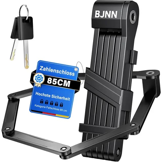 Candado plegable para bicicleta, 80 cm, 6 nudos, candado antirrobo con soporte y 3 llaves de seguridad, portátil, plegable, cadena de bicicleta, moto, e-scooter