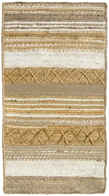 HAMID - Alfombra de Yute Sofía, 100% Fibra de Yute Natural, Alfombra Suave, Tejida a Mano, Alfombra de Salón, Comedor, Dormitorio, Pasillos, Entrada, (110x60cm) – Imagen 1