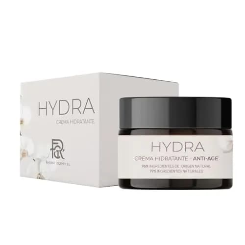 Hydra Crema Hidratante Facial con Aditivos Antiedad | Con Aceite de Jojoba y Células Madre de Orquídea | Reafirmante Antiarrugas | Para Todo Tipo de Piel | Mejora la Elaticidad Natural |De 40ml