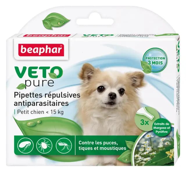 Beaphar VETOpure pipetas de Tratamiento antiparásito para Perros.