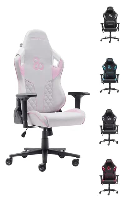 NEWSKILL Takamikura V2 Silla Gaming ergonómica con reposabrazos 4D, Respaldo 180°, Tela Transpirable y Base de Acero - Color Rosa